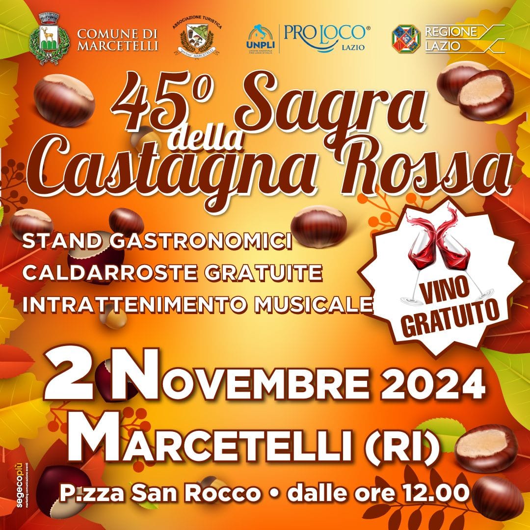 Sagra della Castagna Rossa 2024 a Marcetelli