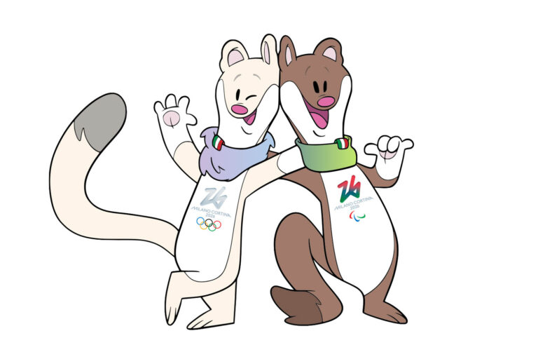 Le mascotte delle olimpiadi di Milano Cortina 2026