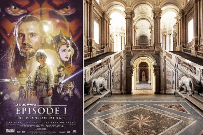 Star Wars Episodio I e Scalone della Reggia di Caserta usato come set cinematografico