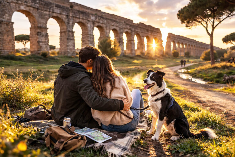 San Valentino al Parco degli Acquedotti di Roma con il cane